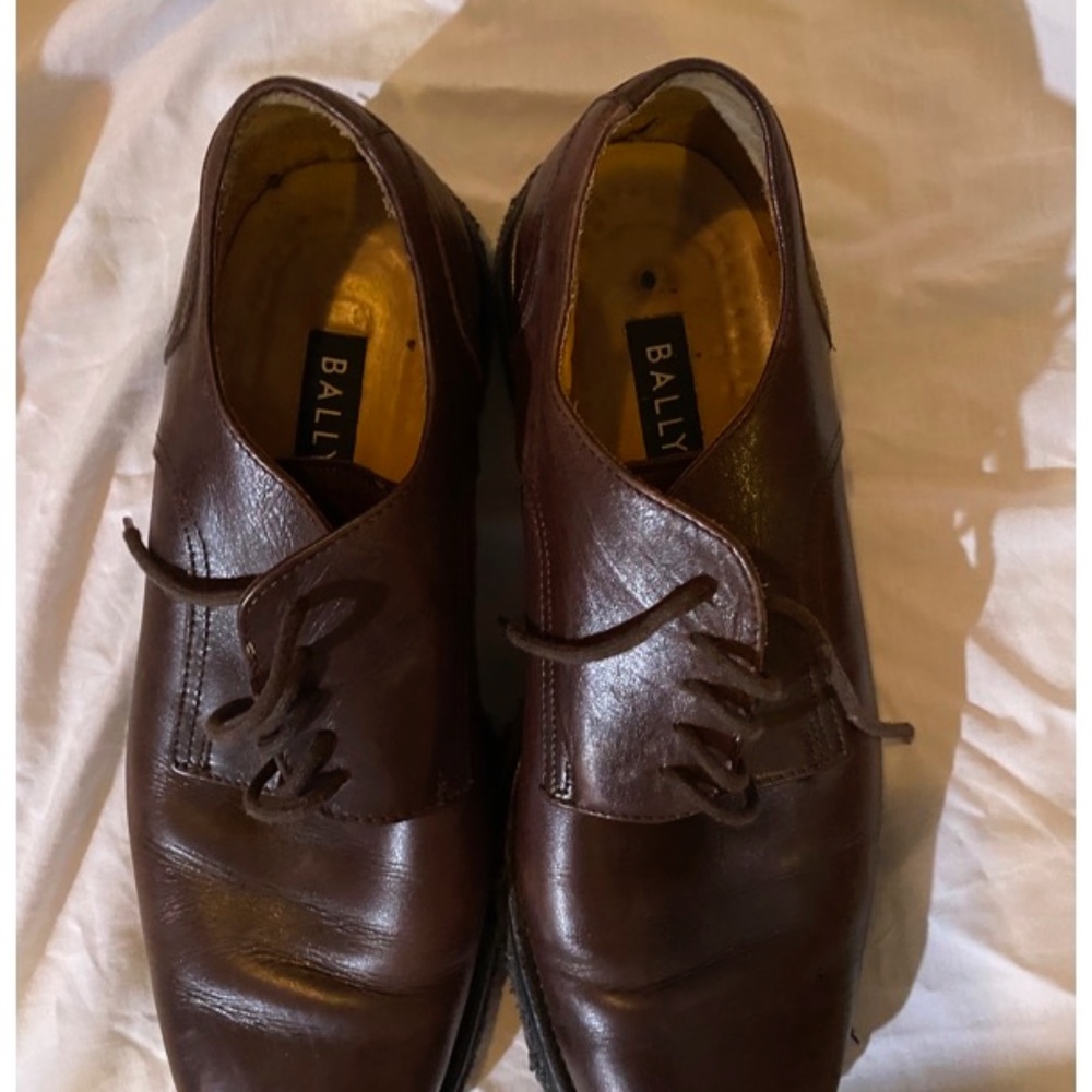 Bally Men Brown Leather Lace Up Shoes size 11M.